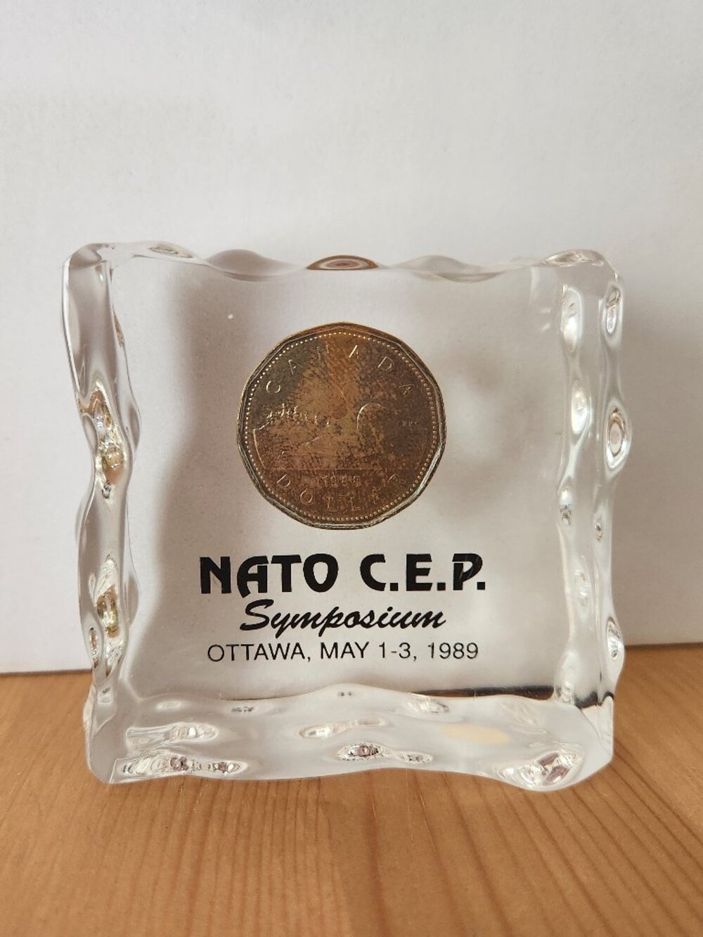 Vintage Canadian Military NATO CEP Paperweight